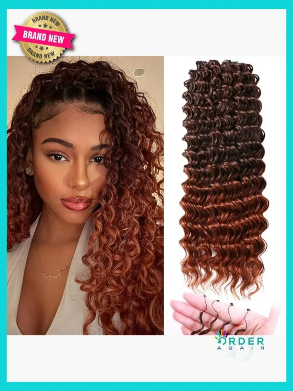 Curly Feather Crochet Hair Extensions Deep Wave Synthetic Pre-Separated